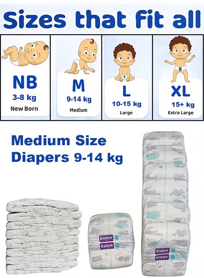 B'adore Baby Diapers Large, 10-15 Kg, Super absorbent L - Image 2